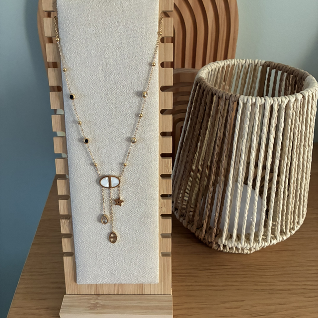 Collier maille marine 