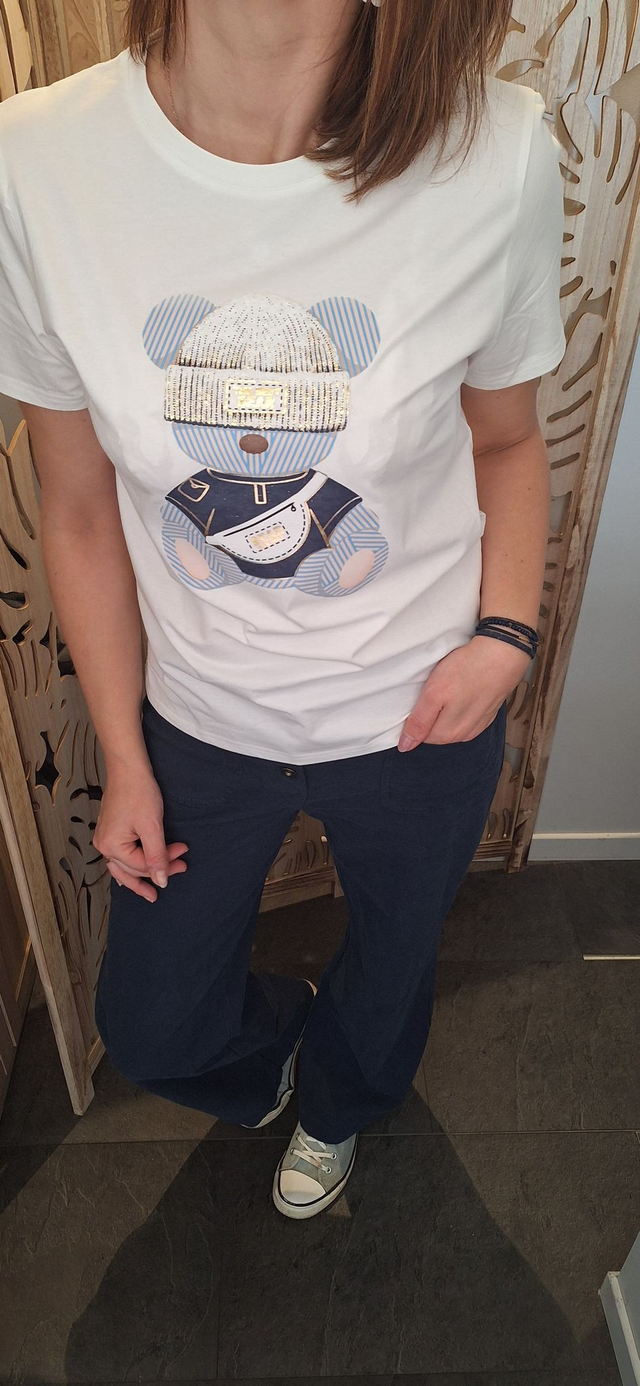 tee shirt nounours bleu