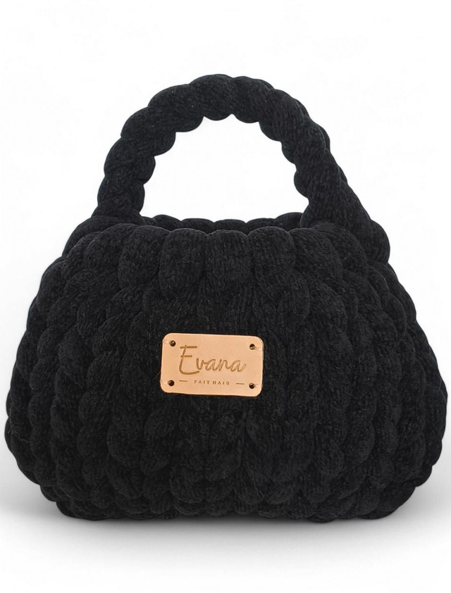 Onyxia - petite bourse avec anse - logo en cuir