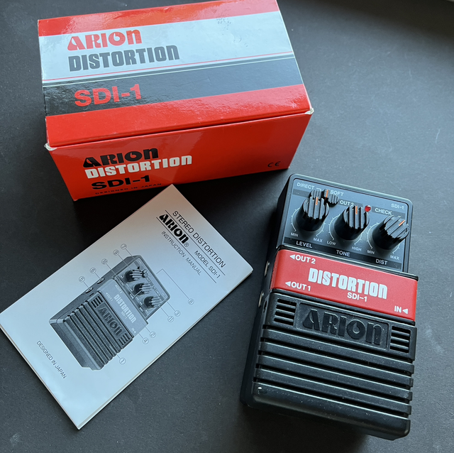 1980&#039;s Arion SDI-1 Distortion Pedal (Boss DS-1 inspired with extra Soft/Direct Switch for Versatility) NOS (new old stock with original box)