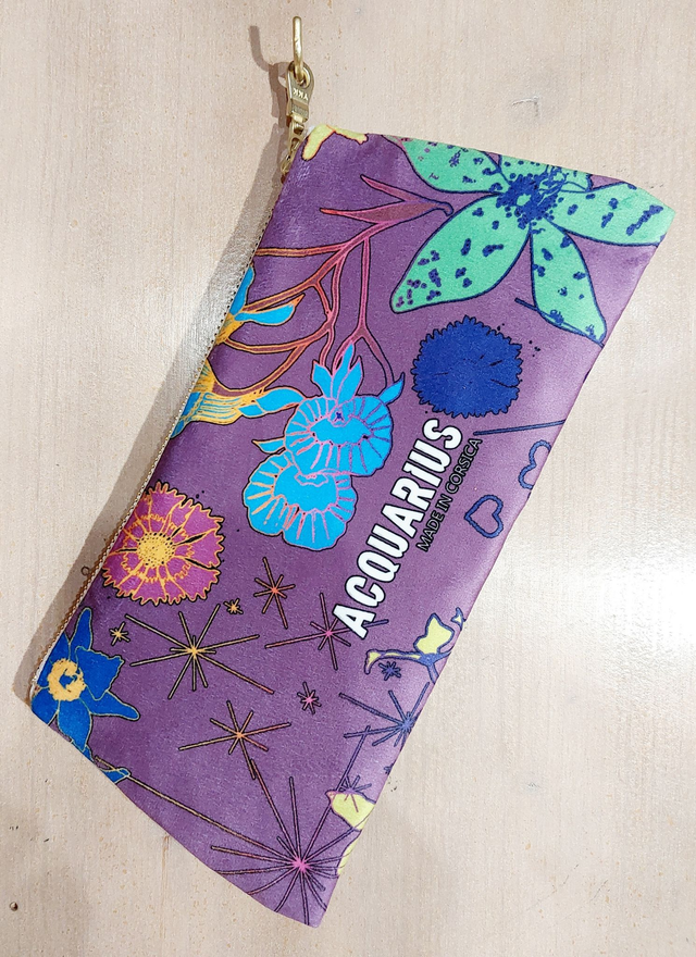 Orchidée. Trousse en velours