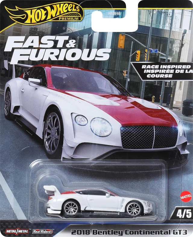 Hot Wheels Premium Fast &amp; Furious - 2018 Bentley Continental GT3 in Weiß