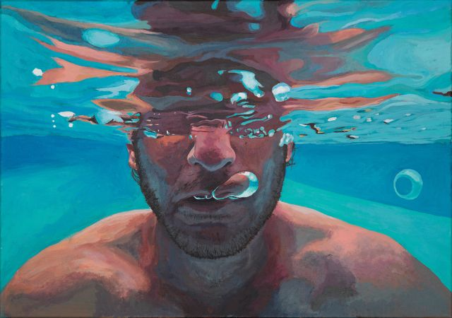 Beneath the Surface - print of acrylic painting by Holly Mitchell