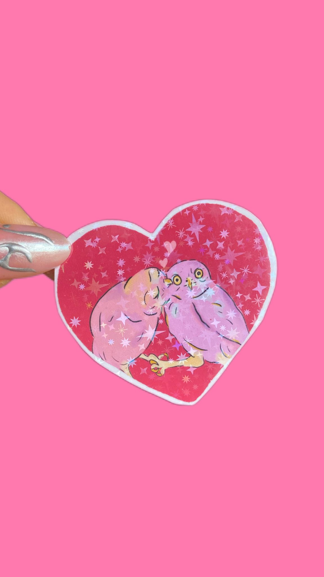 Sticker Hiboux amoureux 