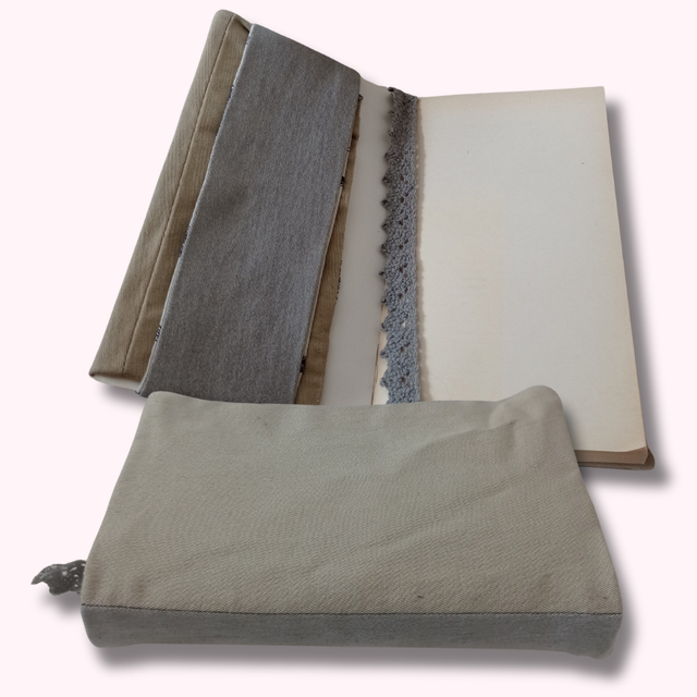 Couvre livre de poche en tissu recyclé