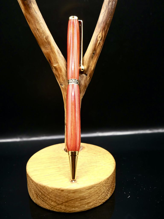 Stylo art deco Or Red heart