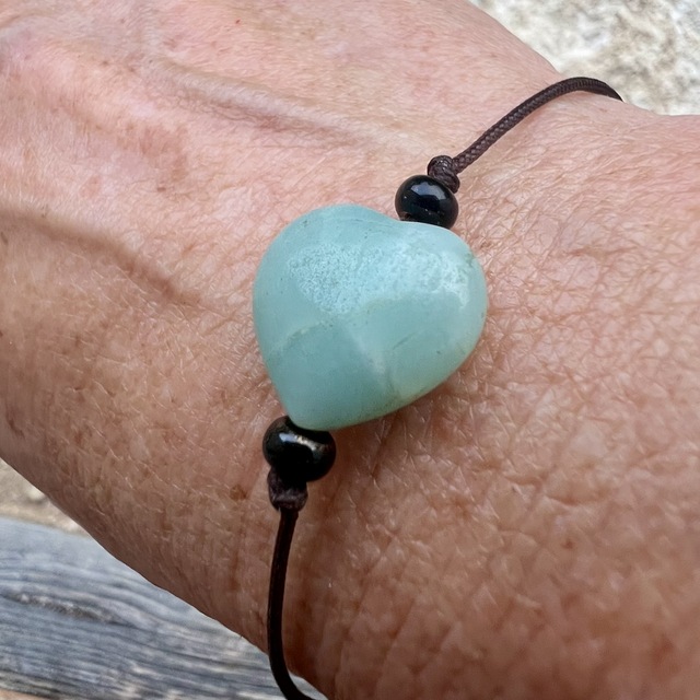 Bracelet cœur d’Amazonite 