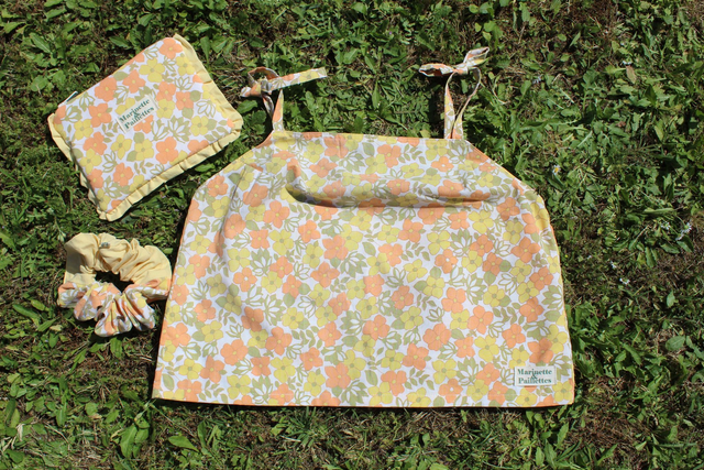 Top fleurs jaunes et oranges - Taille 1 &amp; 2