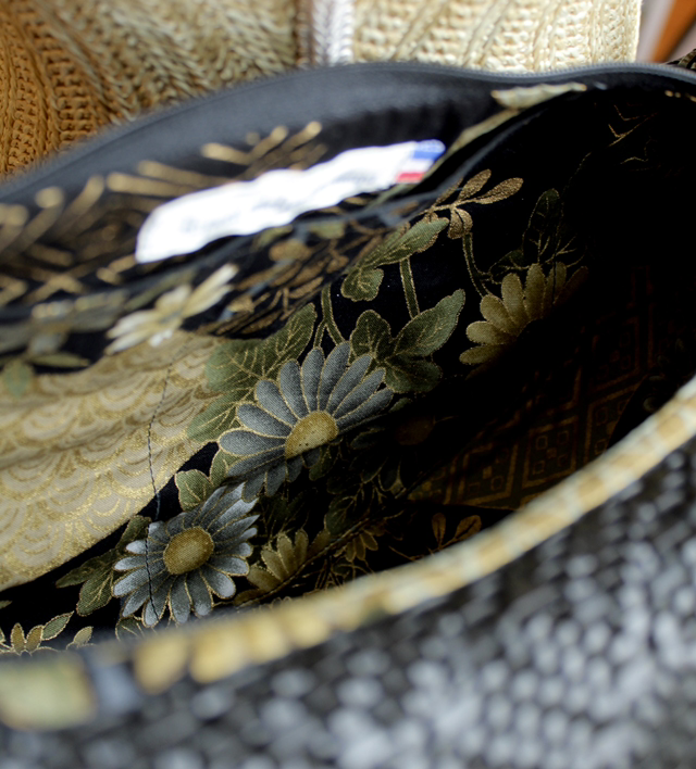 Grand sac demi lune simili cuir tressé noir / Le petit atelier de Maya