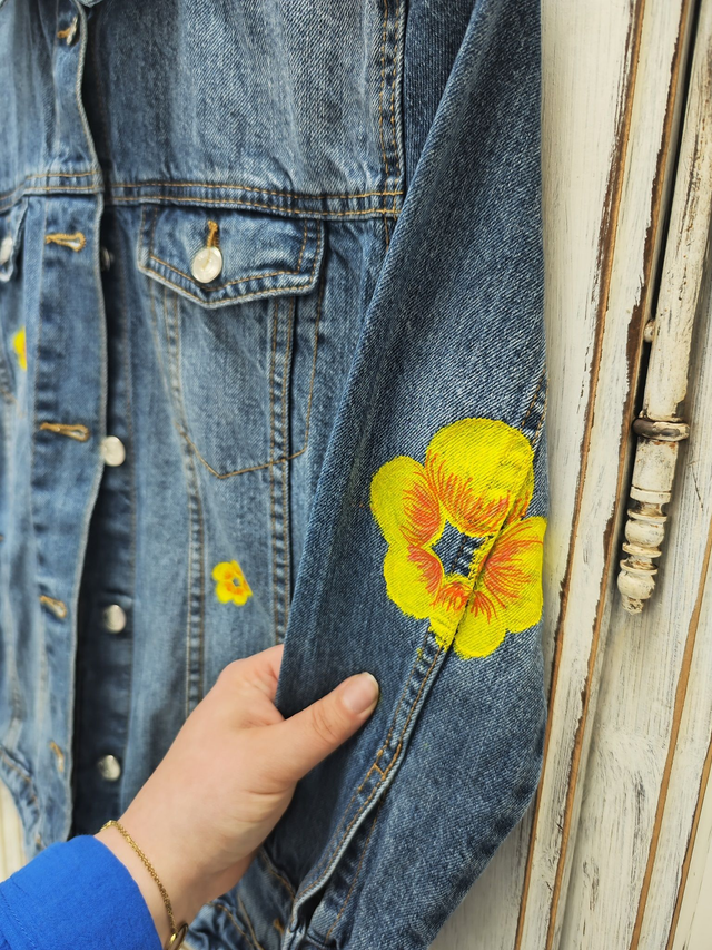 Veste en jean (10 ans) - Floraison