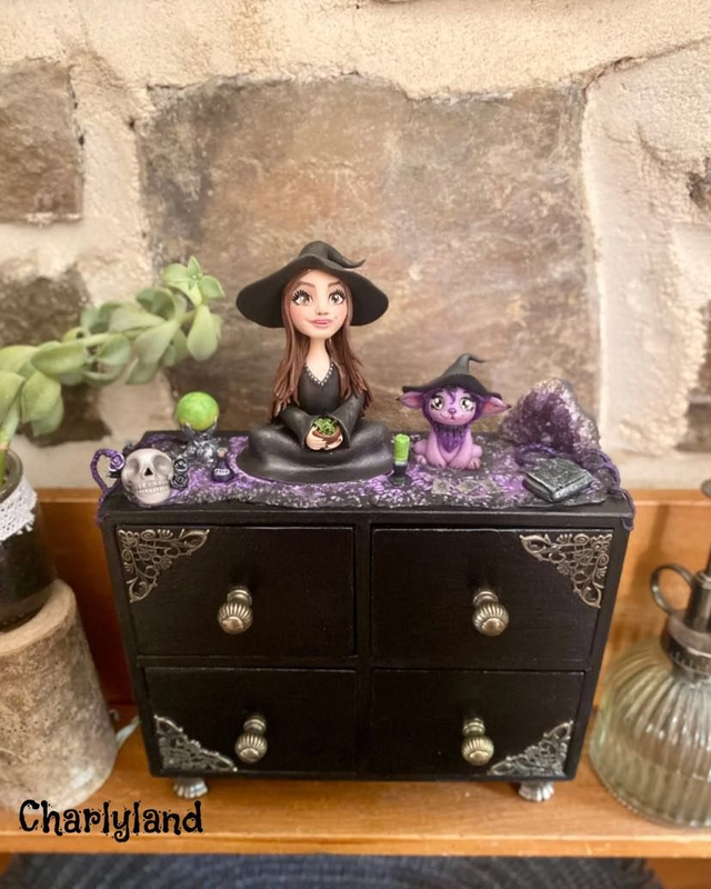 Boîte 4 tiroirs - Sorcière