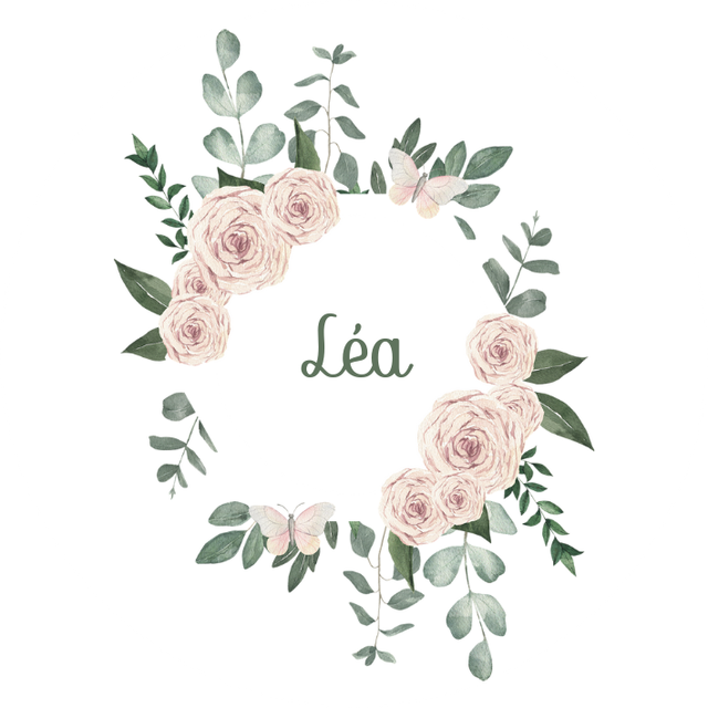 Lot de stickers papier &quot;Léa&quot; - Personnalisable