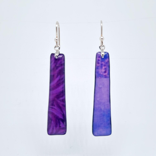 Boucles d&#039;oreilles violet parme