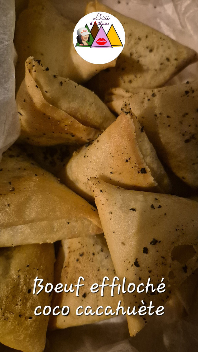 Samoussa boeuf effiloché coco cacahuète (hallal) x5