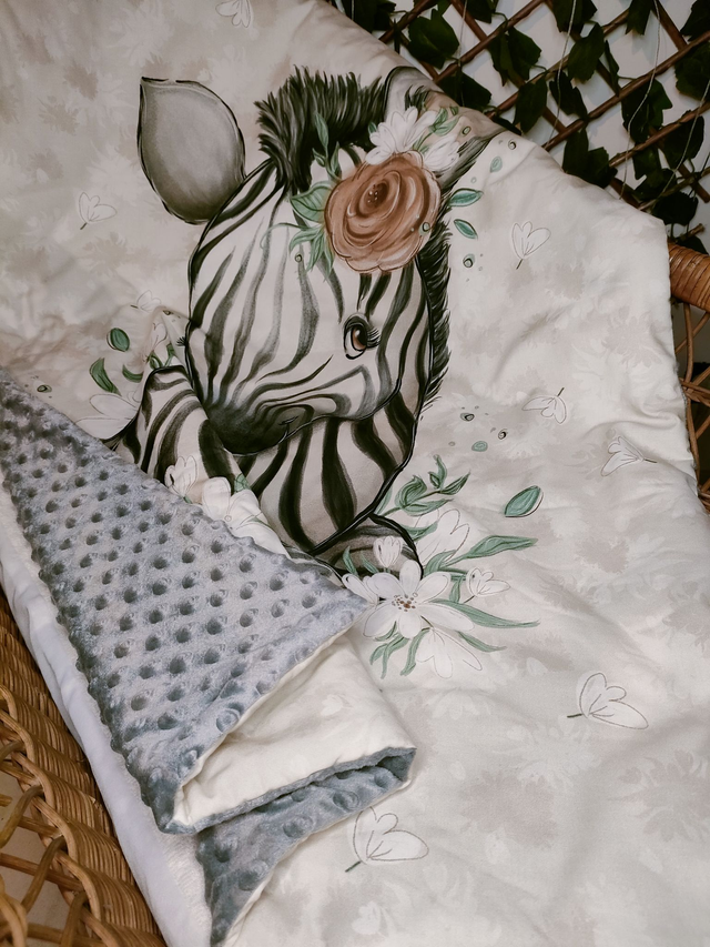 Couverture panneau zèbre chaude 75x105 - Personnalisable