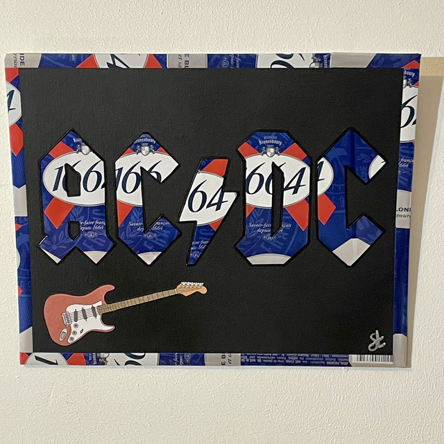 Tableau AC DC fond noir