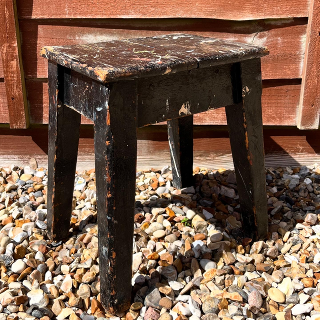 20th Century Small Wooden Rustic Stool