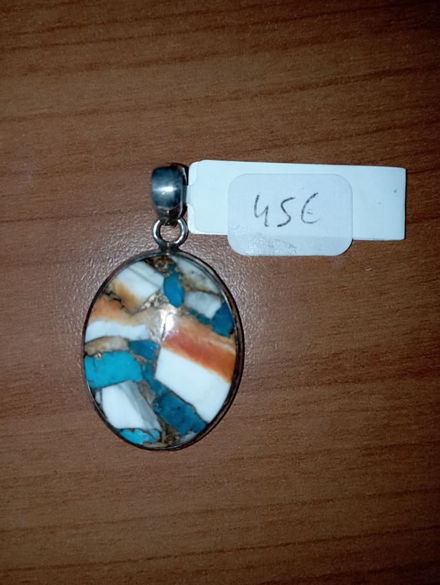 Pendentif argent Turquoise Spiny Oyster