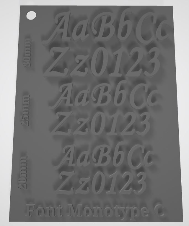 Letterstamps Set 62-teilig Font Monotype