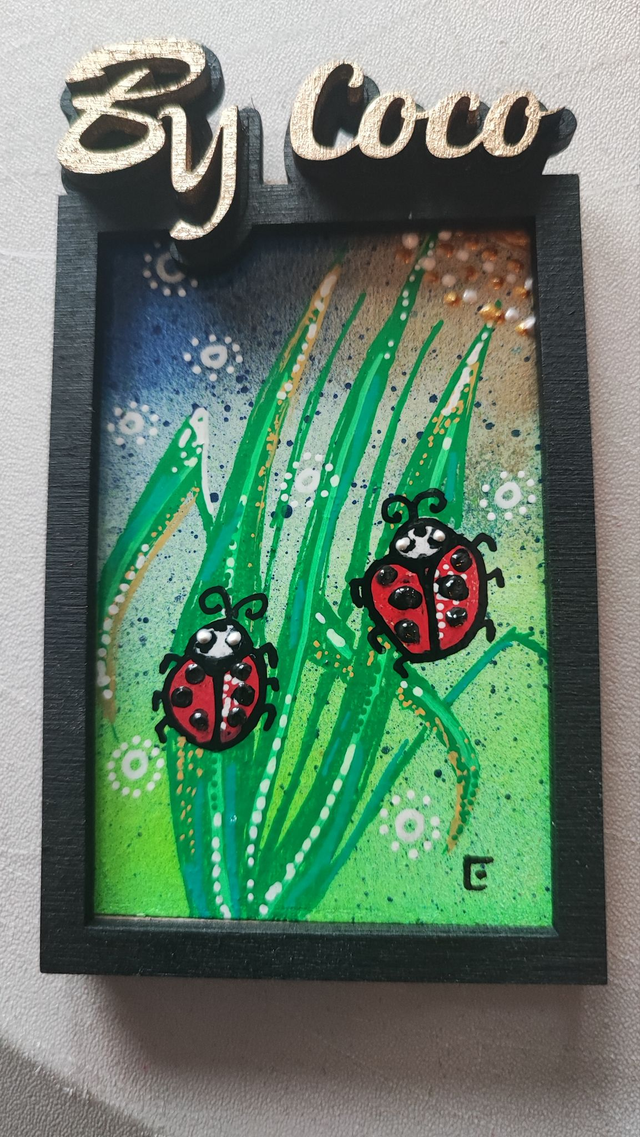 Mini Tableau BY COCO &quot;Soeurs coccinelles&quot;