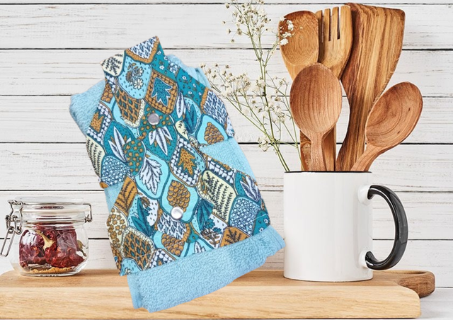 Essuie main lot x2 TON " VERT"