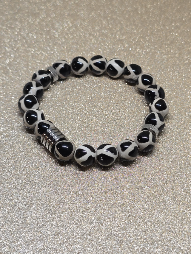 Bracelet Agate du Tibet en 1 cm