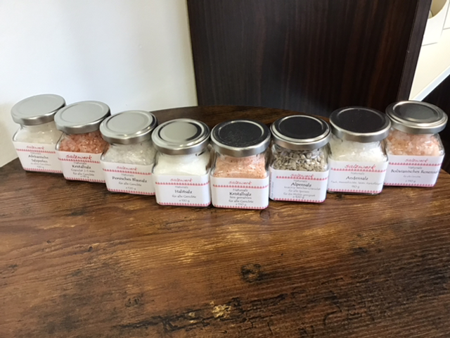 Natursalz Alpensalz im Glas für Mühle von Salzwerk