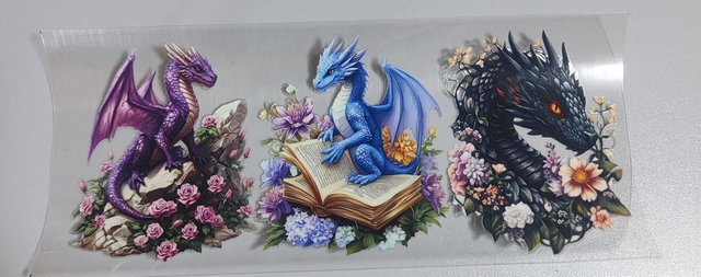 DTF Aufklebe-Folie ca. 24x11cm Drachen