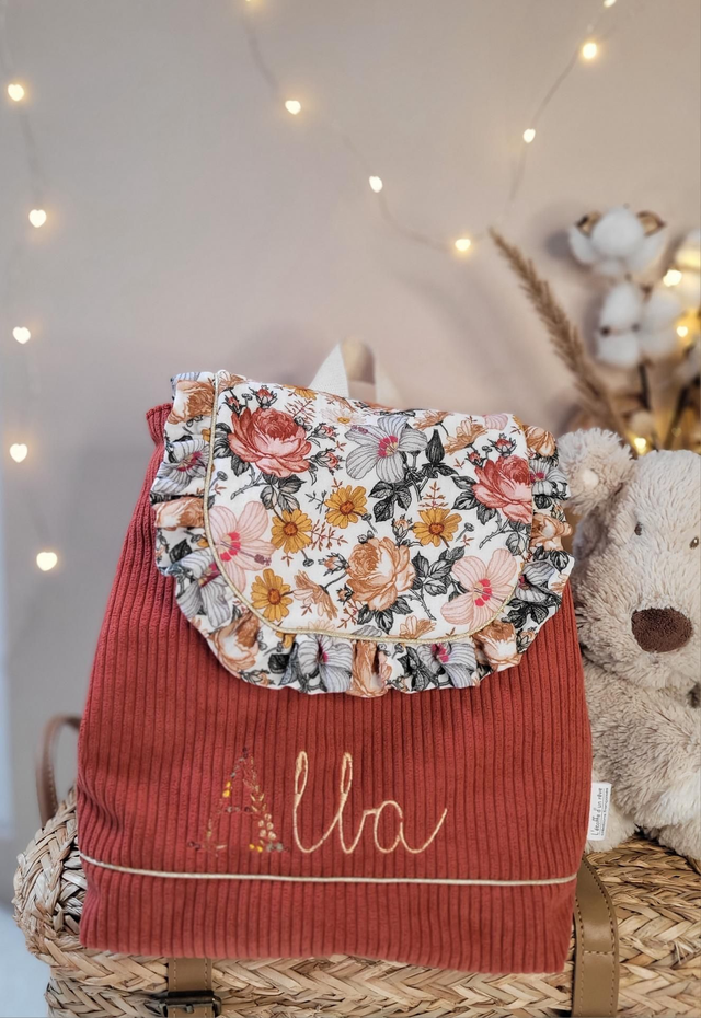 Sac à dos terracota fleurs jardin anglais 🥀 