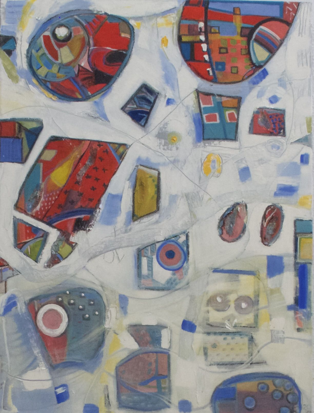 ART ABSTRACT OIL ON CANVAS - IS-LAND10