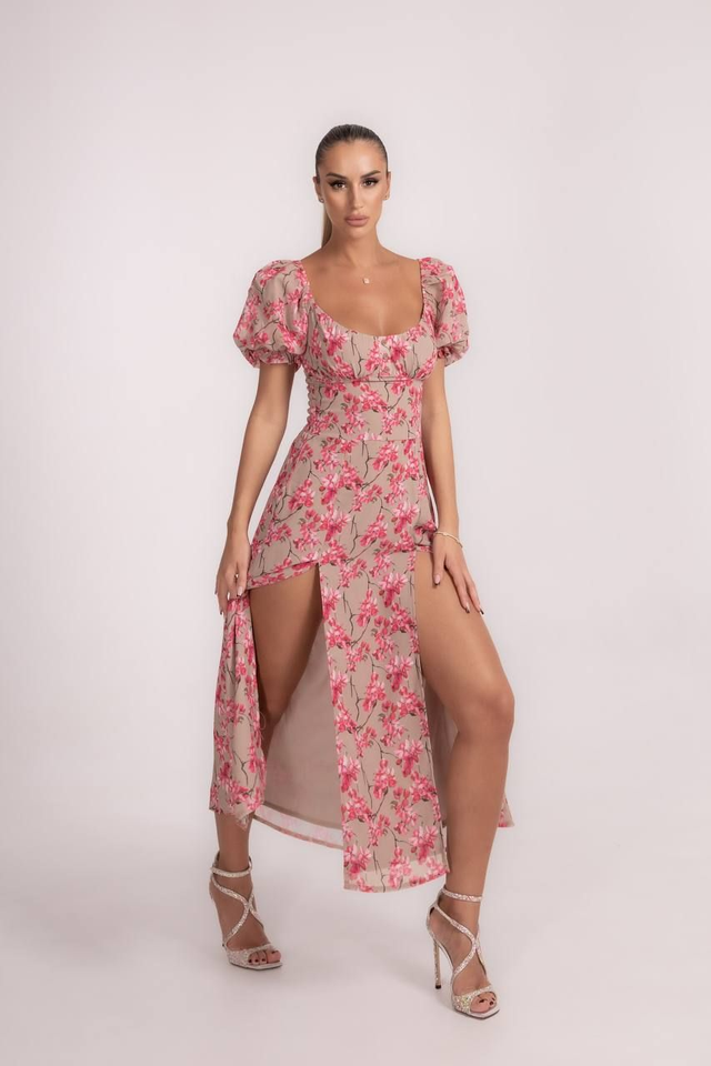Dress flowers with 2 splits