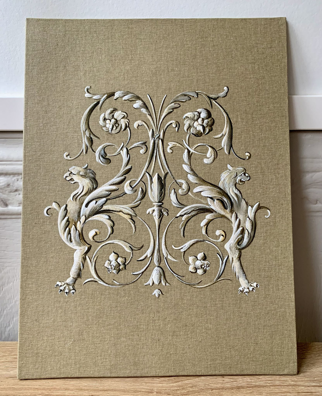 Carton toilé "ornementation" n°2