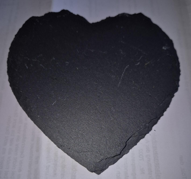 Schieferplatte Herzform ca. 12cm