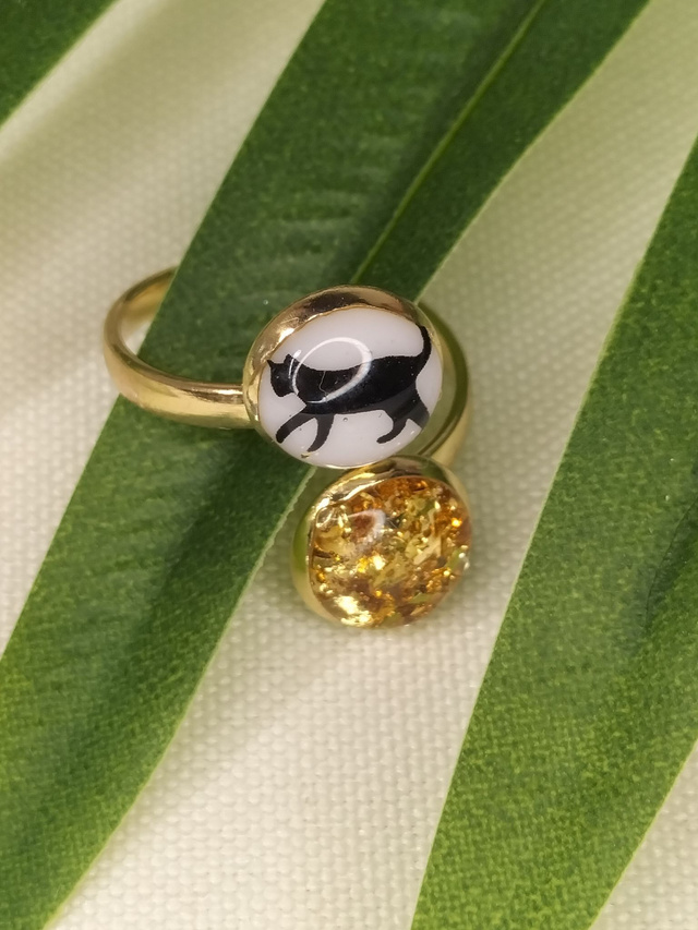 Bague chat noir