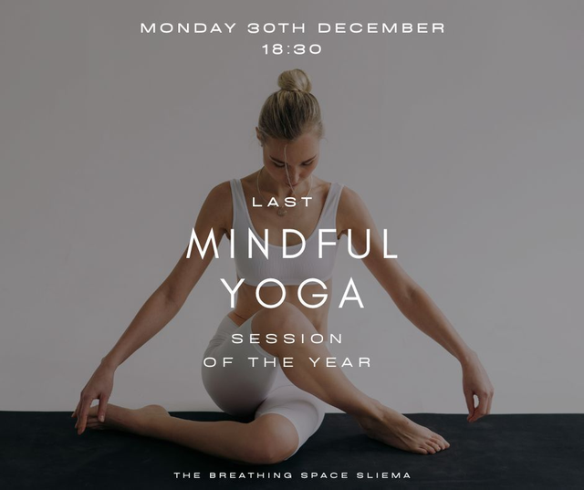 Mindful yoga session 