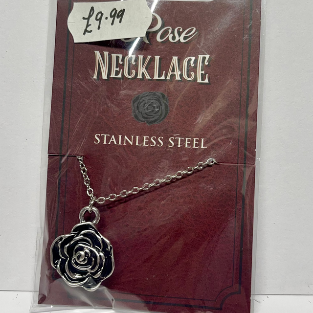Stainless Steel Rose Necklace 
