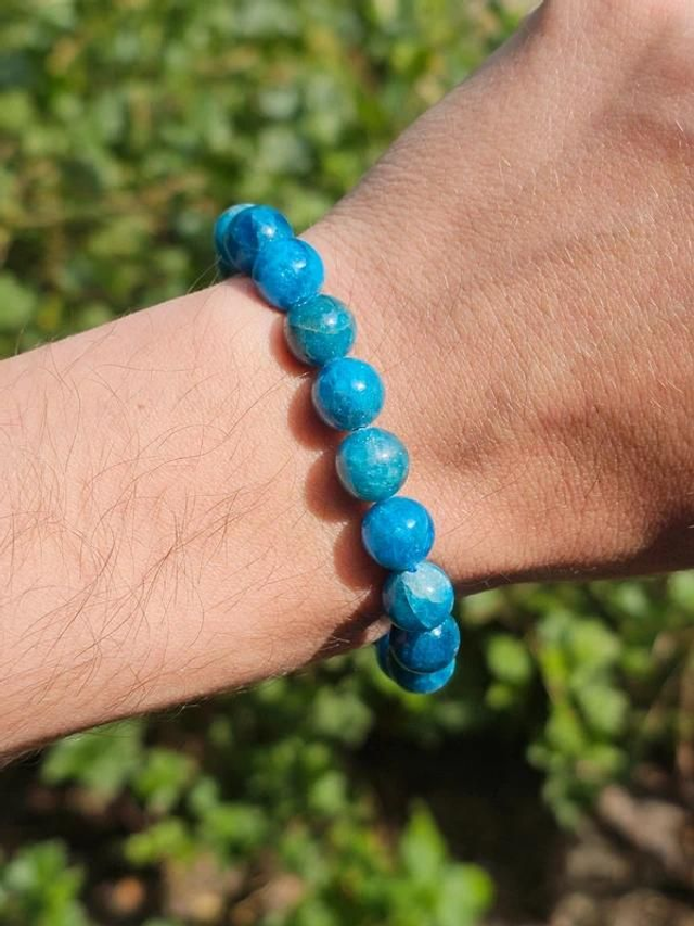 Apatite bleue - Bracelet avec perles de 10 mm