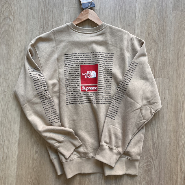 Supreme X The Northface Crewneck Beige Size L - NEW