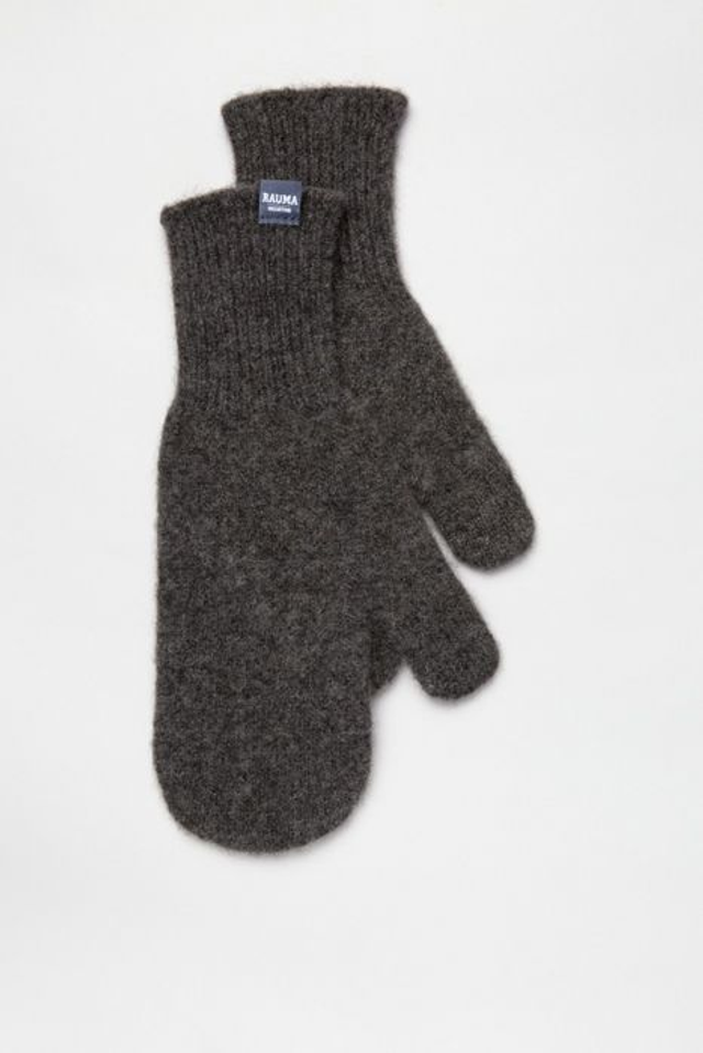 Wool Felt Mittens - Charcoal