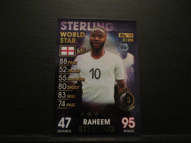 Raheem Sterling - World Star Match Attax 101 Original Trading Card