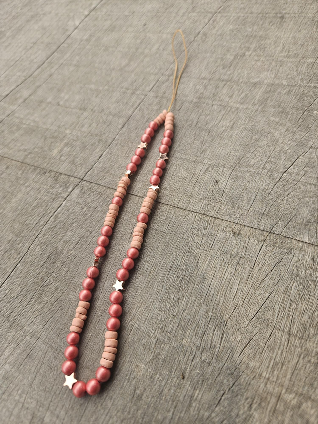 Bijoux de téléphone rose et étoile 