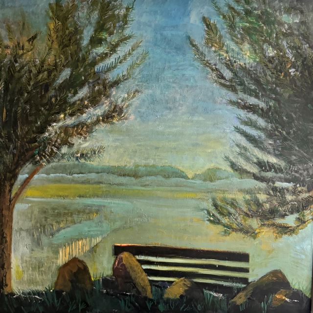 Ławeczka 200x180 olej płótno