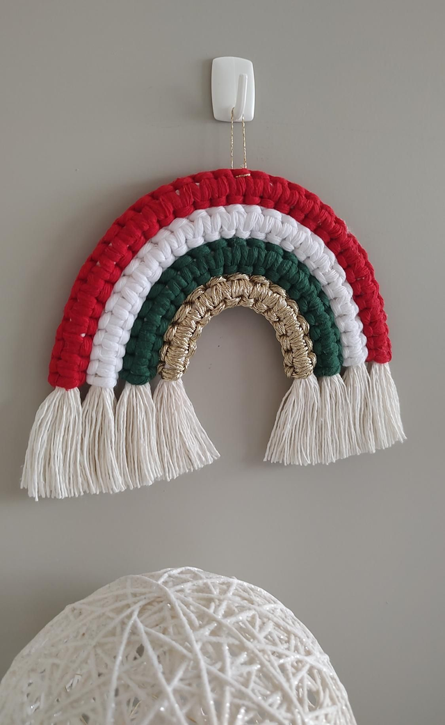 Arc-en-ciel macramé - Déco murale Noël 