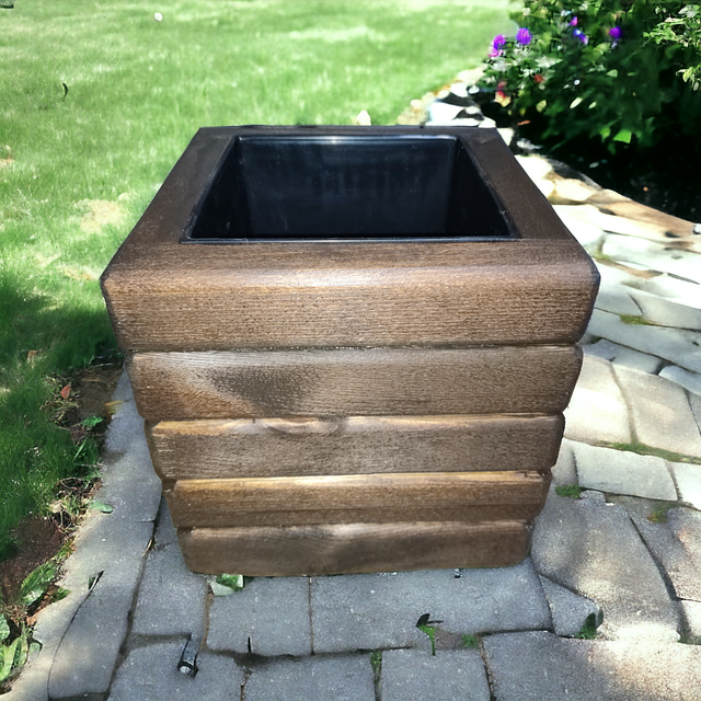 Doniczka drewniana z wkładem "Seline"25