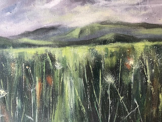 RK36 Across the Fields I by Ruth Kirkby, 25 x 30cm Oil