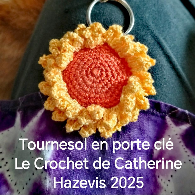 2025 Tournesol orange et jaune en porte-clé 