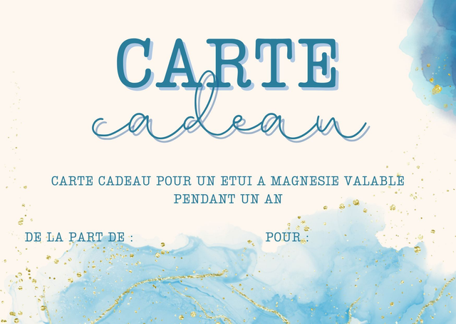 Carte cadeau étui à magnésie 