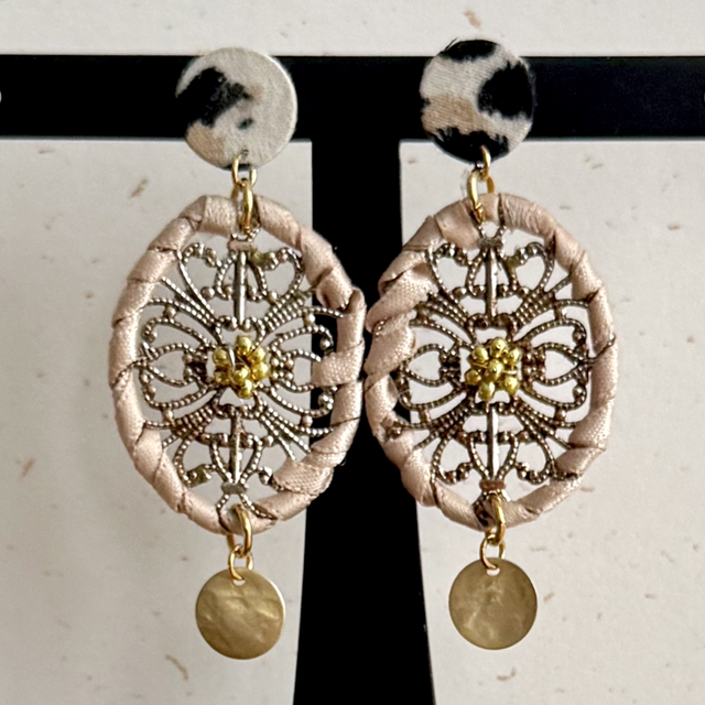 Boucles d’oreilles dentelle longues 