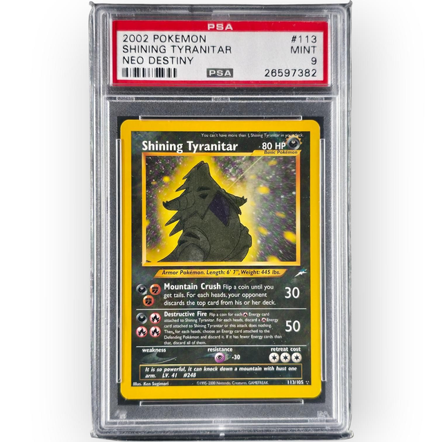 Shining Tyranitar #113 | PSA 9 Mint | Neo Destiny | Englisch