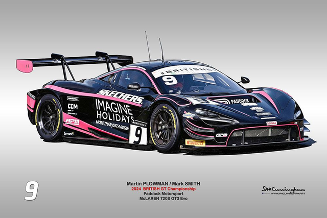 C240404 McLaren 720S GTEvo3 British GT 24 Paddock Motorsport #9